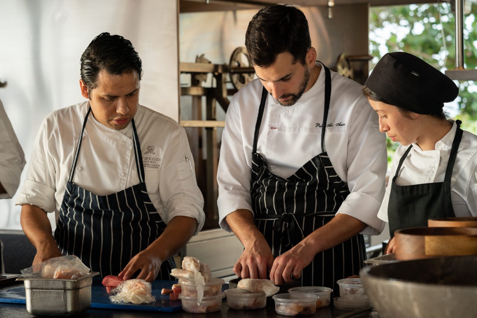 Pablo Arias and his brigade on the pass at St. Regis Punta Mita